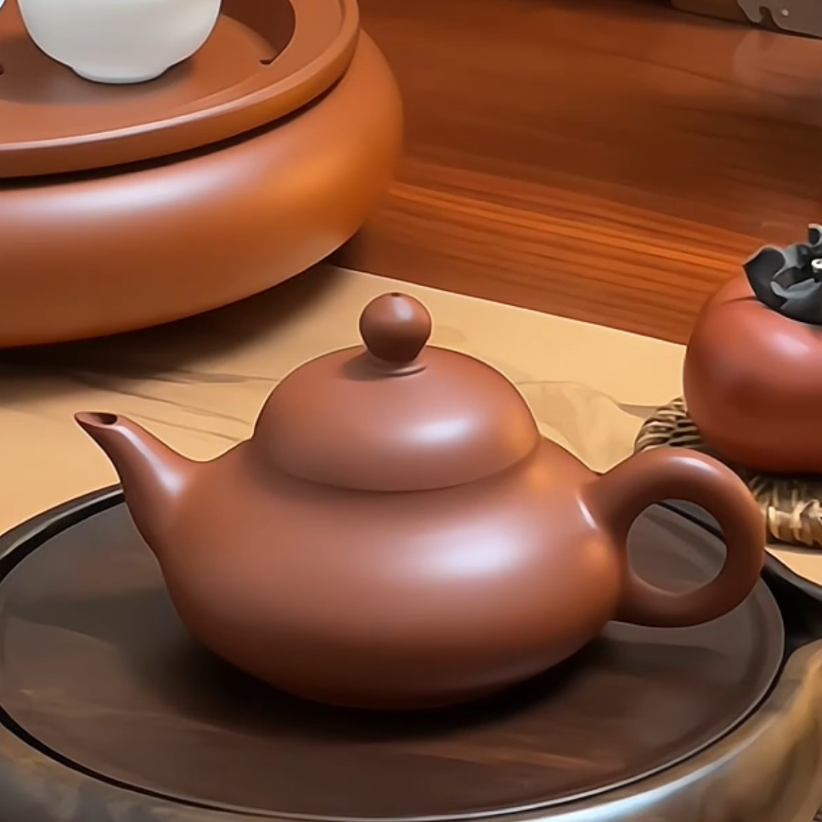 潮州手拉壶章茂才原矿陈腐朱泥纯手工制作梨壶开运壶广源壶红冲罐
