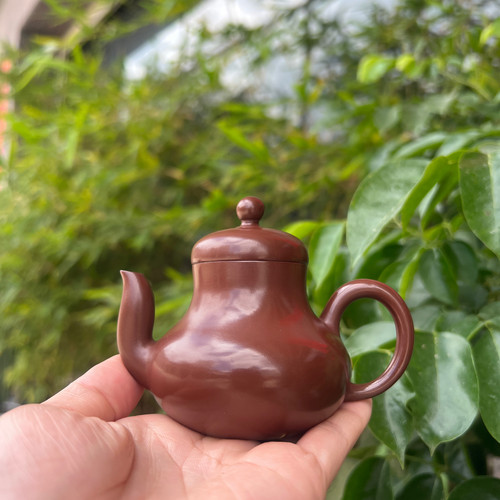 章永顺潮州手拉壶思亭壶原矿紫泥手拉壶全手工亲工制作工夫茶器