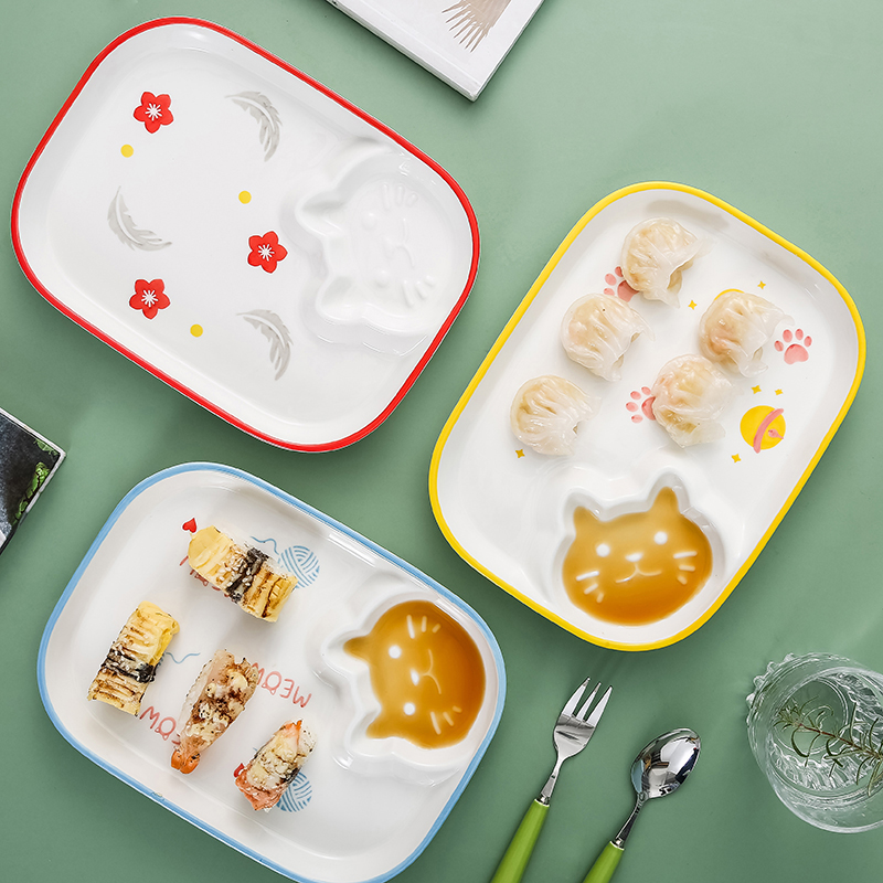 带醋碟釉下彩水饺小吃创意陶瓷