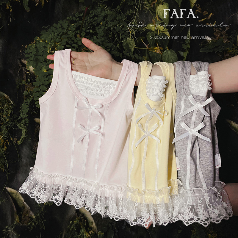 【FAFA】夏季新款女童背心裙短款上衣XY259578
