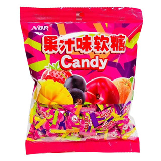 香港众星NBR水果汁味软糖果袋装500g什锦味儿童休闲零食品瑞士糖