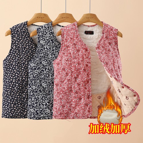 马甲女保暖背心妈妈装