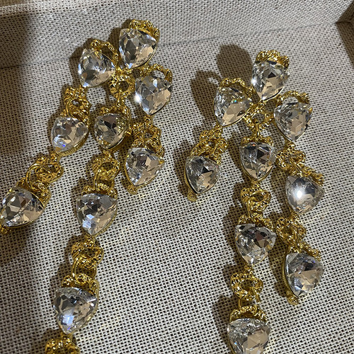 欧美大牌耳环女长款流苏闪钻礼服耳环2025新款爆款高级感轻奢耳饰