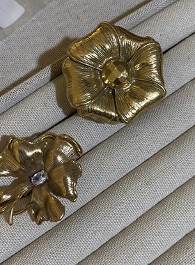 欧韩欧美复古做旧老钱风戒指高级感设计感独特时尚大花朵女指环