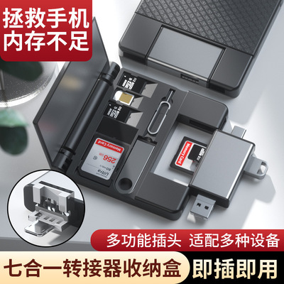 多功能OTG读卡器适用于苹果手机OTG转换器外接U盘SD TF相机通用