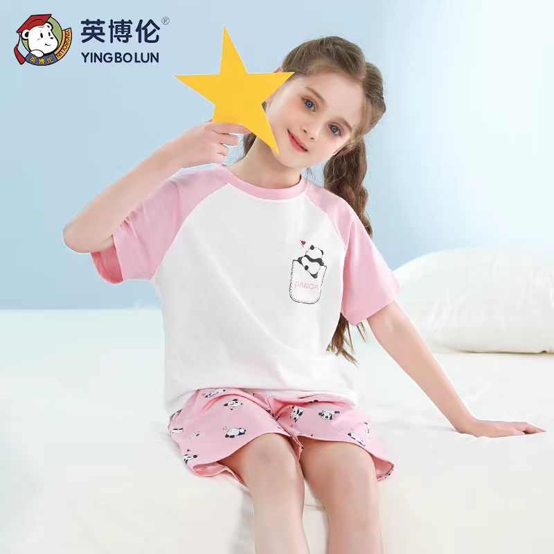 女童短袖短裤家居服睡衣