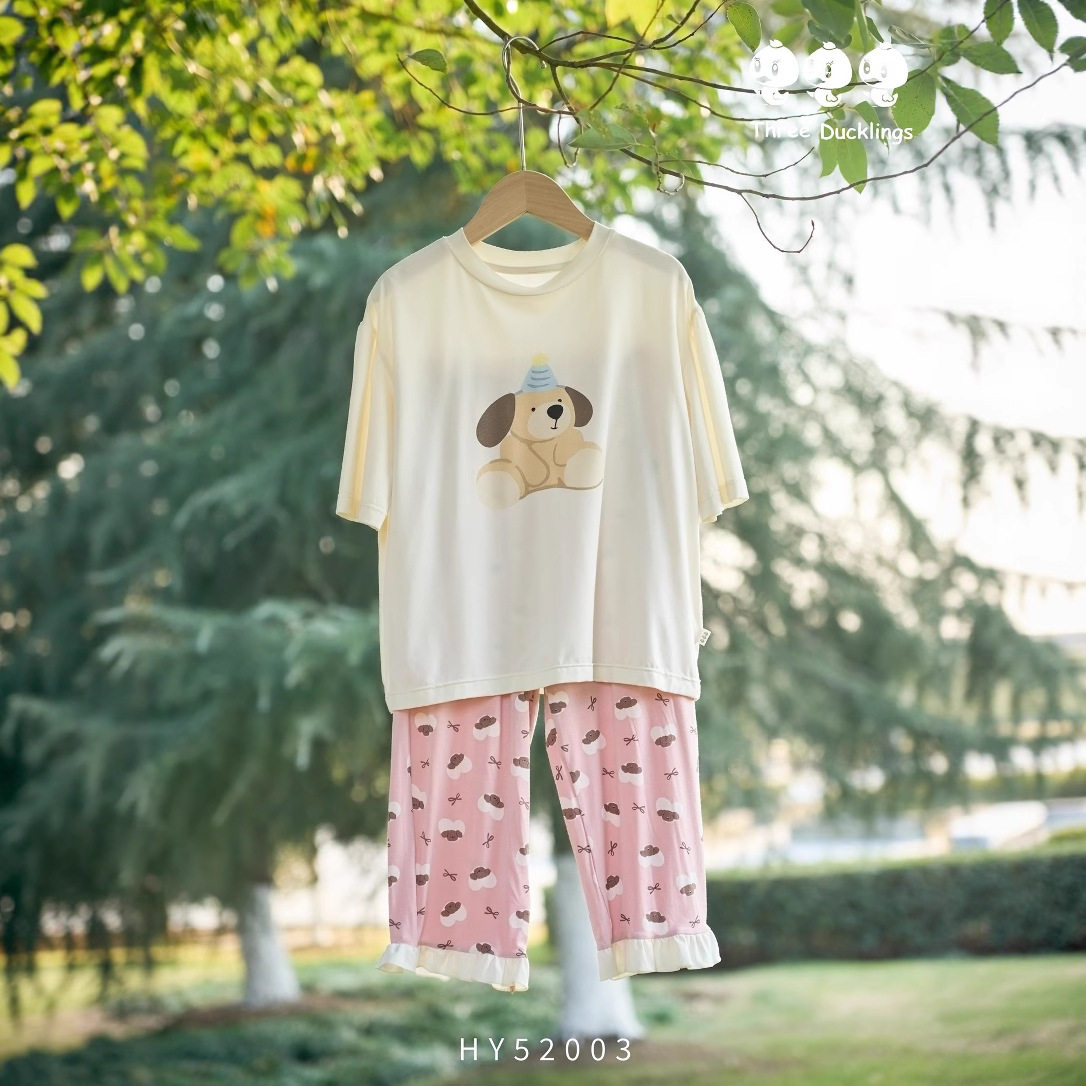 女童夏季短袖家居服睡衣套装