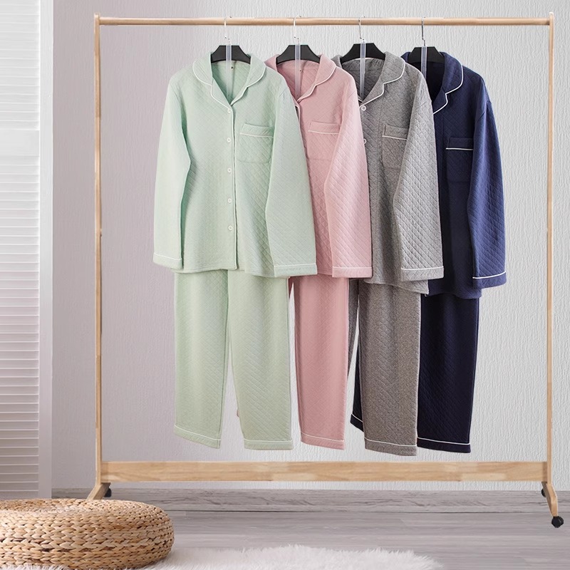 秋冬新款表里棉素色空气层