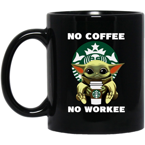 No Coffee Workee尤达宝宝大容量水陶瓷咖啡马克杯子生日礼物Yoda