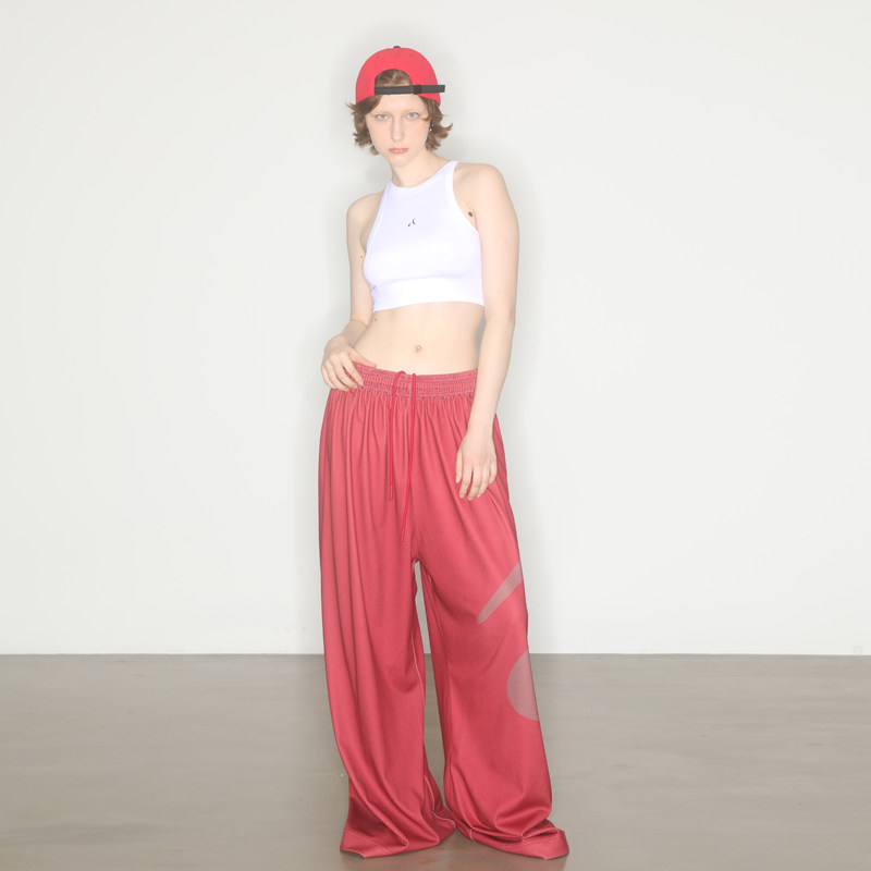 AXYPAGES "0束缚"轻美式A字网眼百搭日常垂坠感拖地长裤运动透气