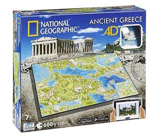 加拿大进口cityscape国家地理古希腊600片4D立体拼图模型益智玩具