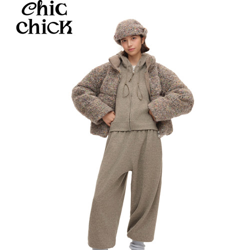 ChicChick燕麦色卫衣卫裤套装
