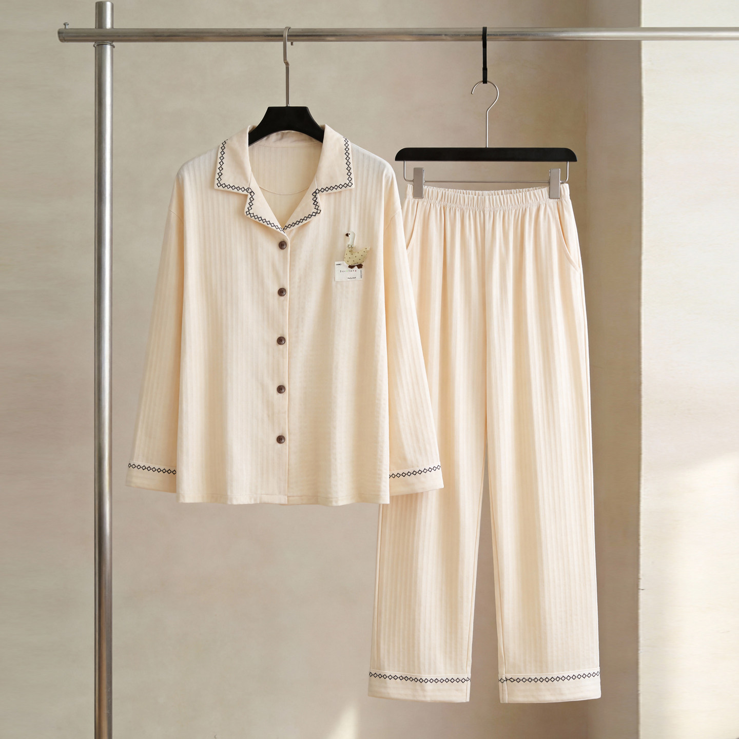 SLEEPTIGHT睡衣女款春秋纯棉长袖2026新款轻奢高级感简约风家居服