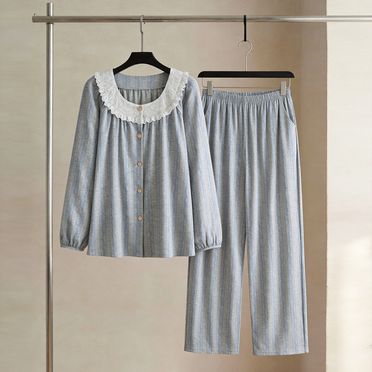 SLEEPTIGHT春秋睡衣女款2026新款纯棉长袖复古风碎花可外穿家居服