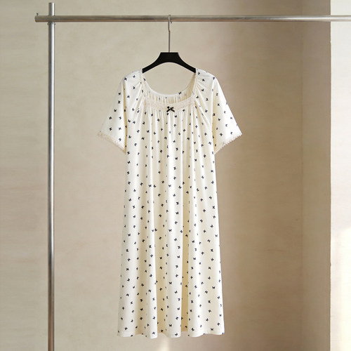 SLEEPTIGHT带胸垫睡裙女法式蝴蝶