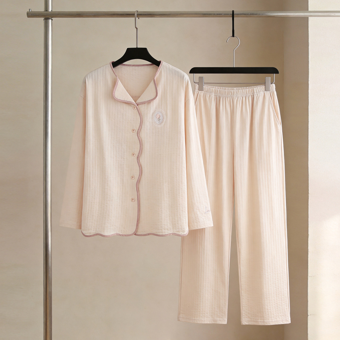 SLEEPTIGHT春秋睡衣女款纯棉长袖设计感小众高级温柔风春夏家居服