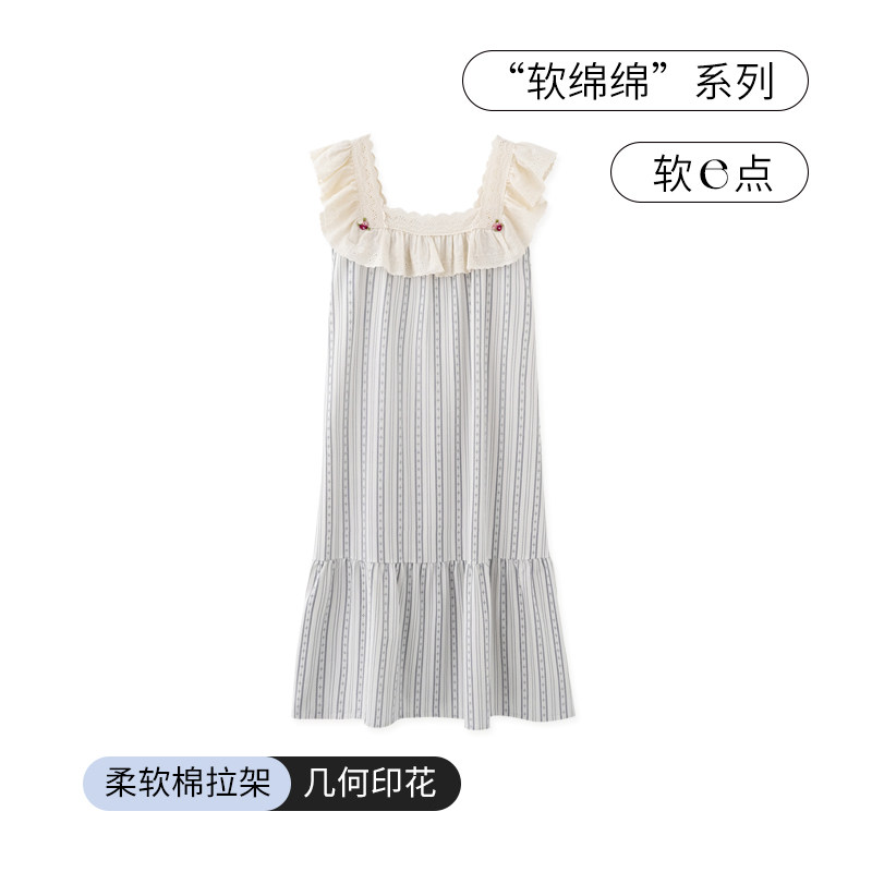 SLEEPTIGHT睡裙可爱纯欲风夏季纯棉吊带睡衣女款甜美少女感连衣裙