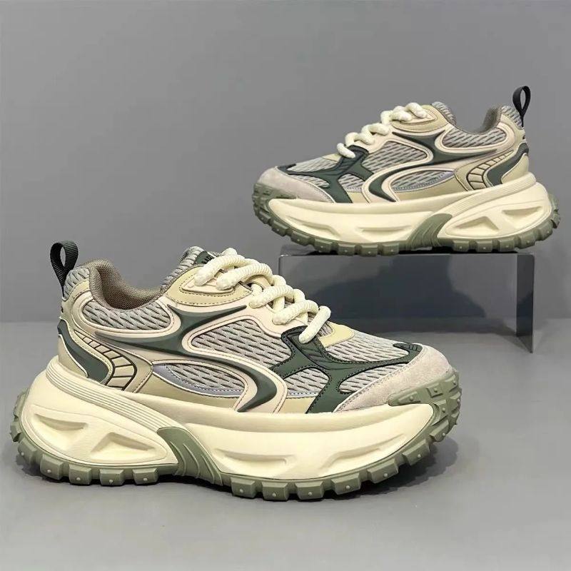 欧洲站男鞋秋季新款潮牌高级感爆款运动跑步休闲厚底增高老爹潮鞋