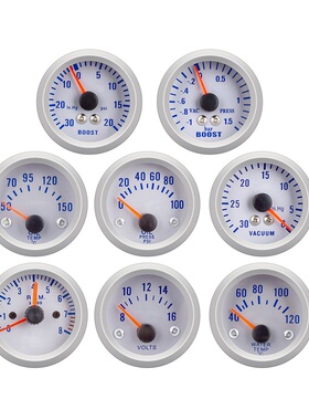 汽车改装仪表52mm通用型12V电压表水温涡轮表水温表油温表转速表
