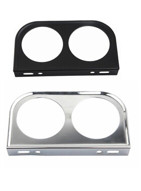 汽车改装52mm 双孔仪表架通用2孔铁质仪表座仪表吊舱保护支架