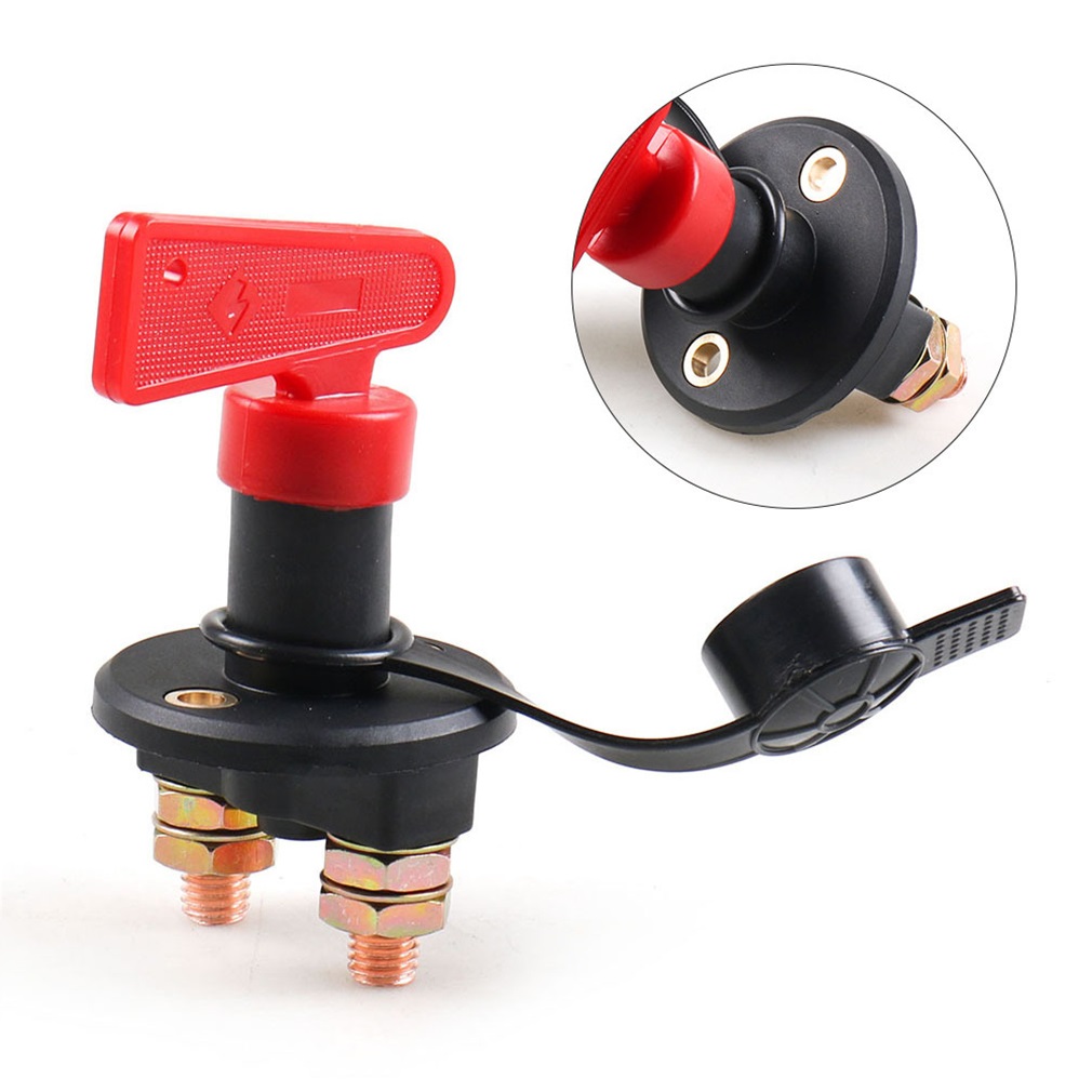 汽车改装电源总开关电瓶断电防漏电旋钮式 2孔断电开关M10