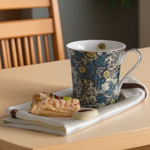 莫里斯morris茶杯英国高级杯子高颜值女生骨瓷马克杯水杯家用陶瓷