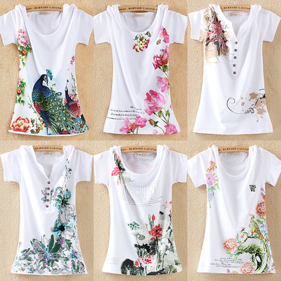 民族风女装纯棉短袖t恤