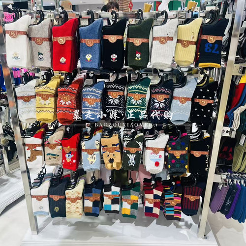 tutuanna秋冬卡通保暖女袜羊毛袜