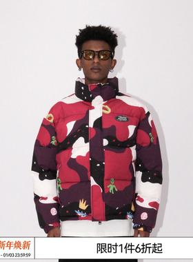 特惠7折 EMPTY REFERENCE 印花设计太空迷彩羽绒棉服加厚外套