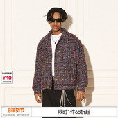 REVERSE 夹克外套 复古深色粗花呢潮流情侣休闲短款 IRONY 原创美式