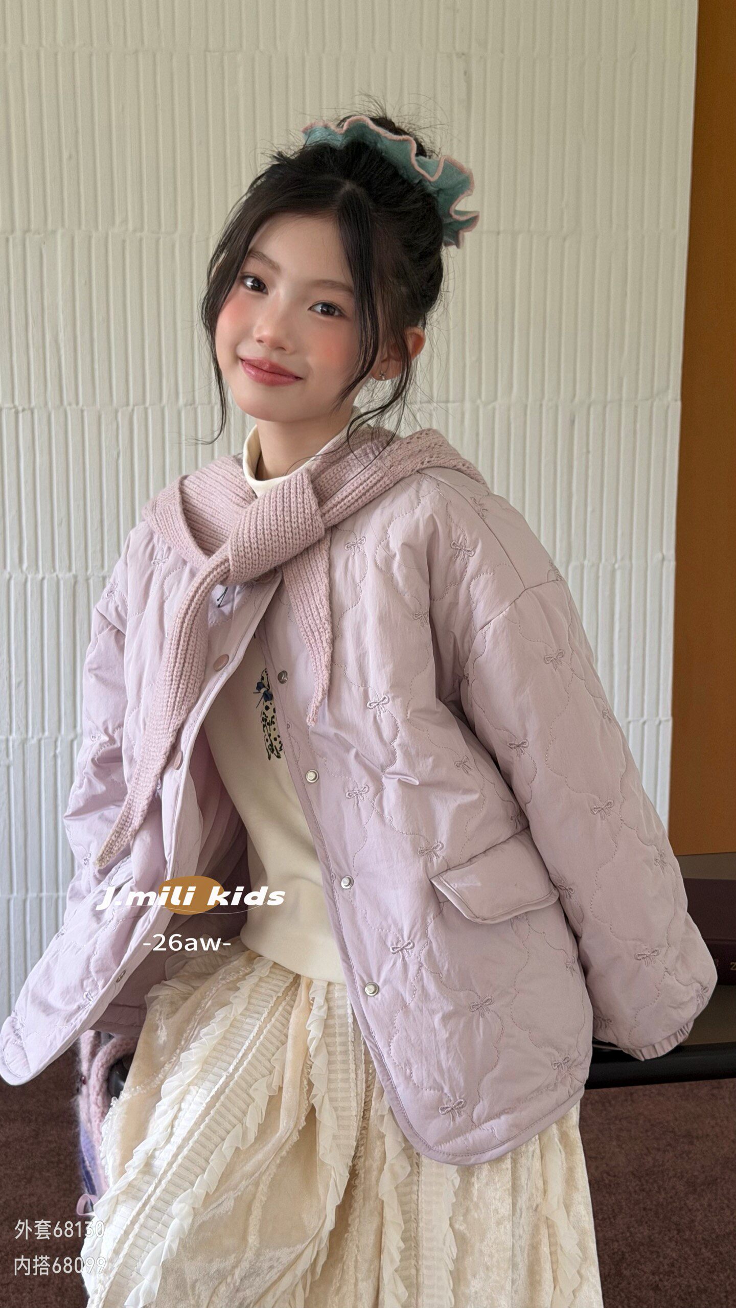 女童韩系插肩袖外套秋冬新款儿童宽松半袖上衣