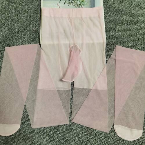 超薄丝袜男丝足jj套情趣性感连袜裤男士飞机恋足入体彩色大象黑丝