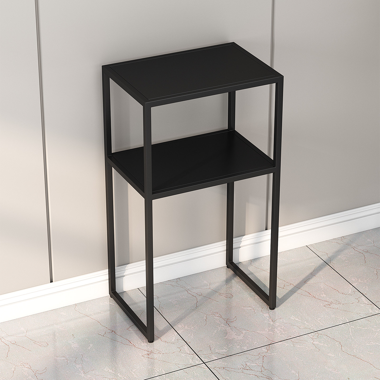 现代简约客厅饮水机双层架扫地机器人上方置物架沙发边靠墙架子