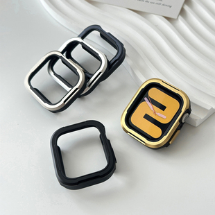 适用苹果手表s11代iwatch铝合金金属边框保护壳applewatch9se半包