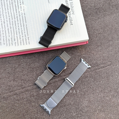 适用iwatch圆尾磁吸米兰尼斯表带