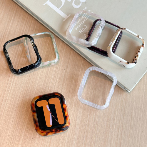 适用iwatch树脂防摔边框半包硬壳