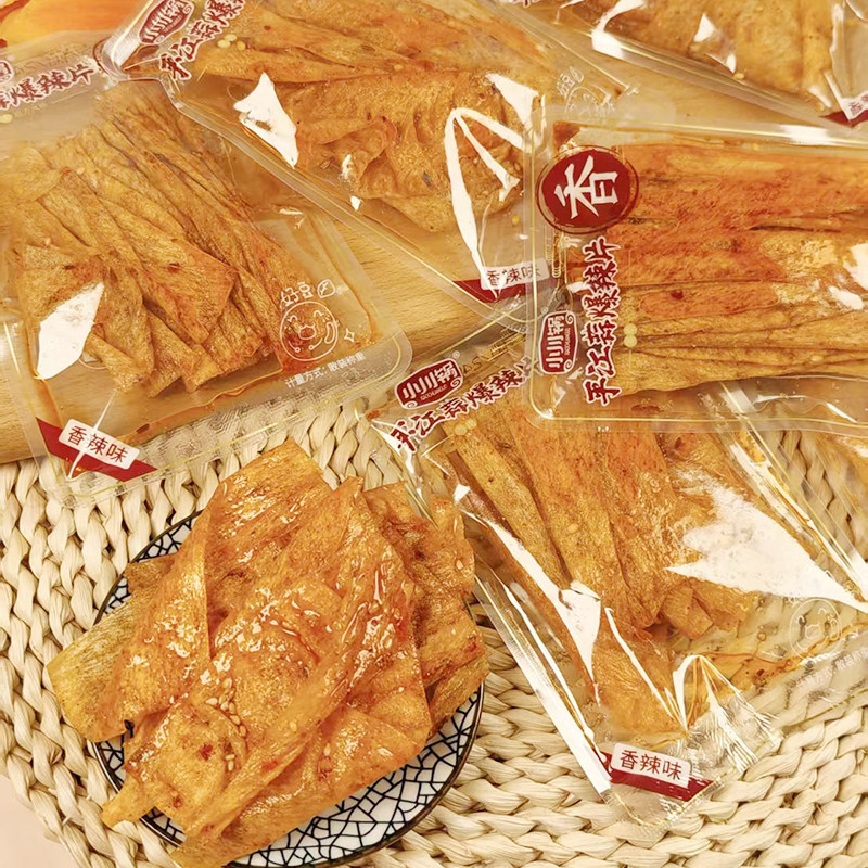 平江特产小川锅大辣片豆皮香辣味小袋装麻辣片网红爆款散装小零食