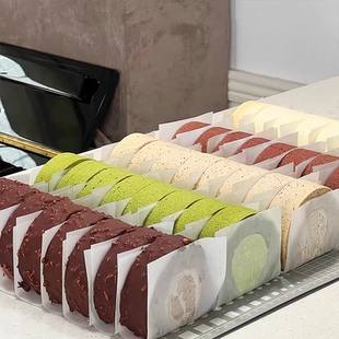 切块蛋糕卷分隔纸烘焙蛋糕油纸包装盒瑞士卷隔纸面包隔片分割垫纸