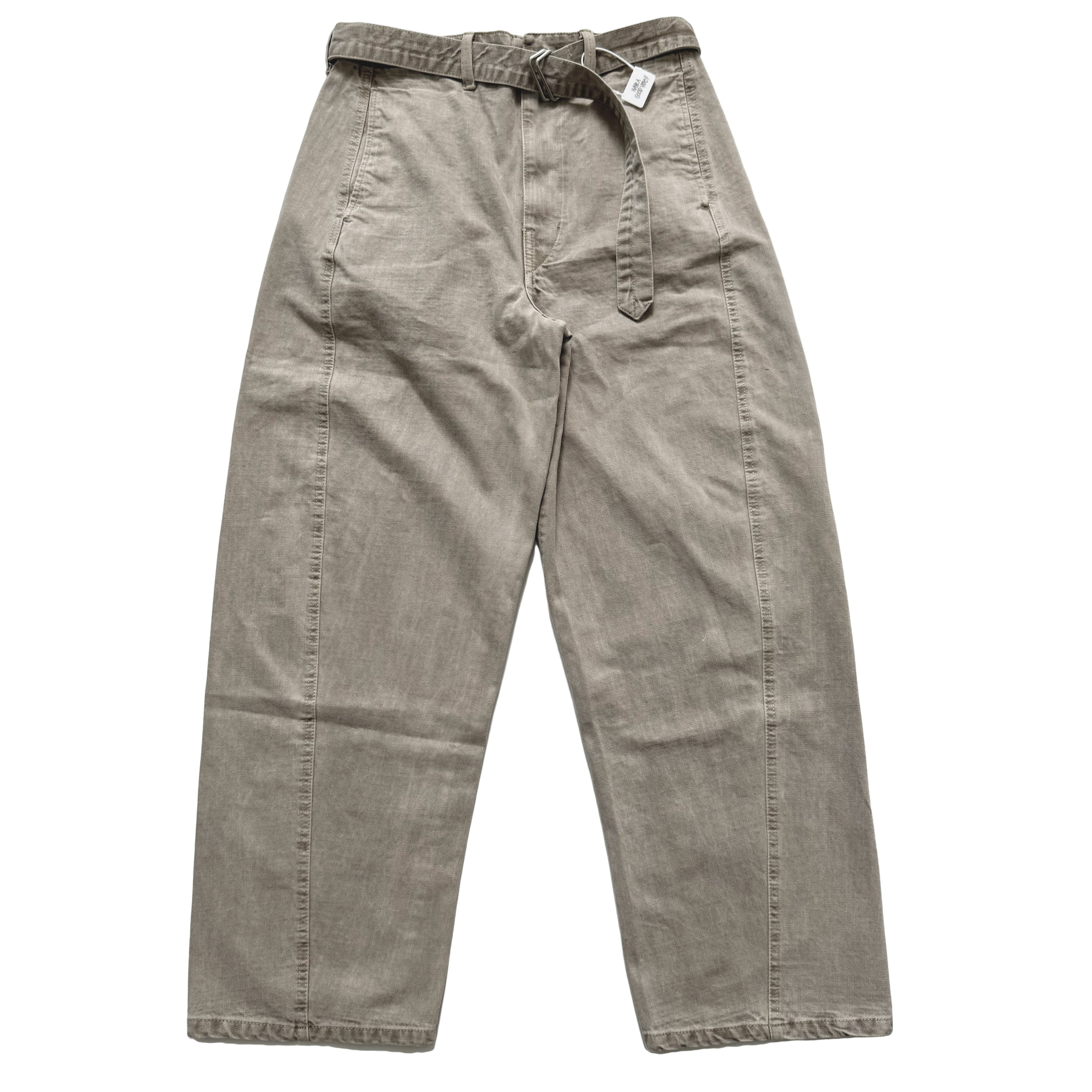 thumbnail for Twisted Belt I795 Ribbon Twist Seam Scimitar Pants Black Blue-Gray Jeans for Men Autumn and Winter