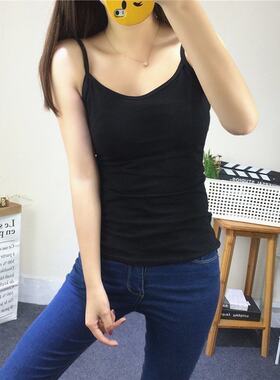 女显瘦外百搭打底T恤ins吊带背心