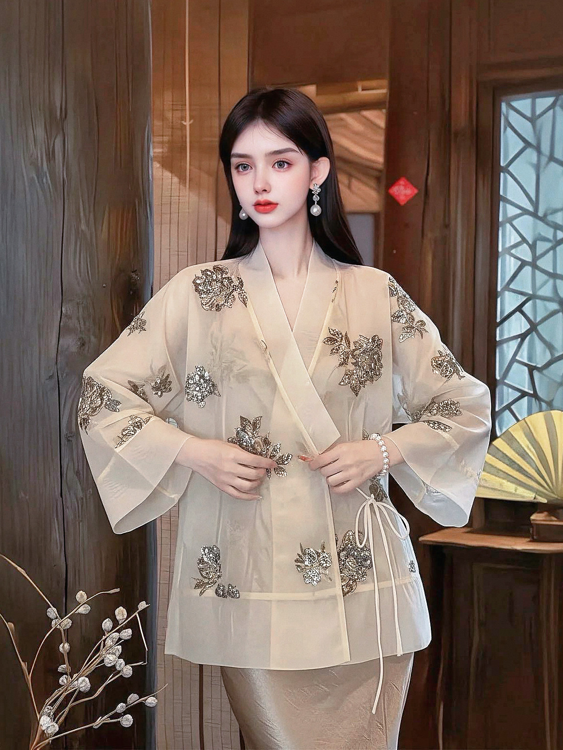 MSTO BALLET.云烟瑶.新中式国风刺绣清冷富家千金禅意桑蚕丝外套
