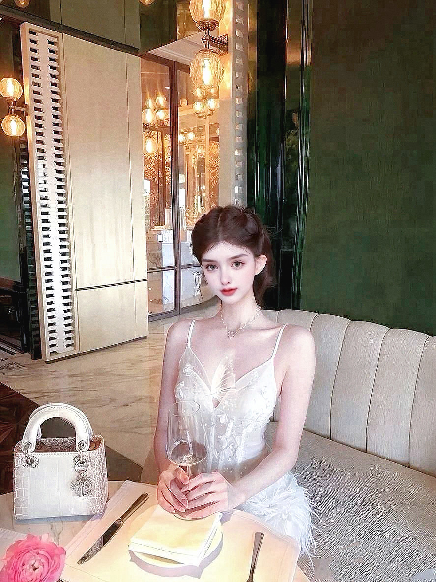 MSTO BALLET 蝶影流光小众法式名媛风收腰显廋短款粉色连衣裙礼服