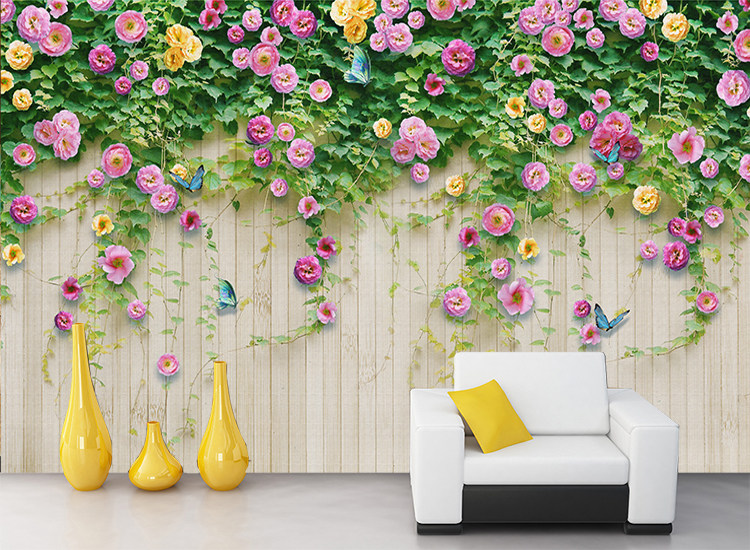 定制现代简约玫瑰花藤蔓木板蝴蝶不透卧室床头柜玻璃窗户静电贴纸|ruв категории Домашний быт, наклейки, гардероб штукатурка - от Buy2taobao.com для оказания профессиональной услуги покупки агента Taobao