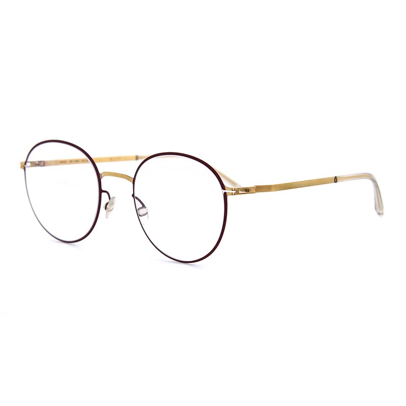德国mykita vabo薄钢全框无螺丝圆框女款休闲文艺风格近视眼镜