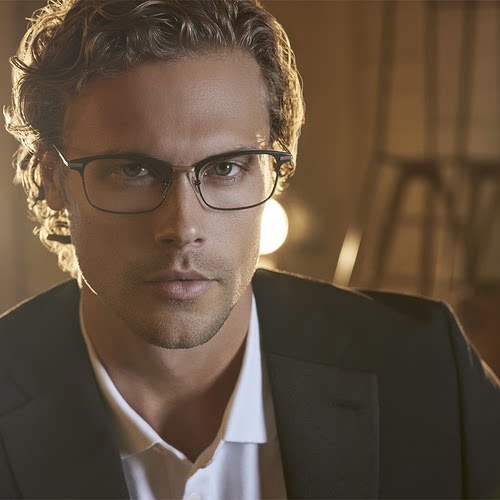 增永男款全框纯钛眼镜框架