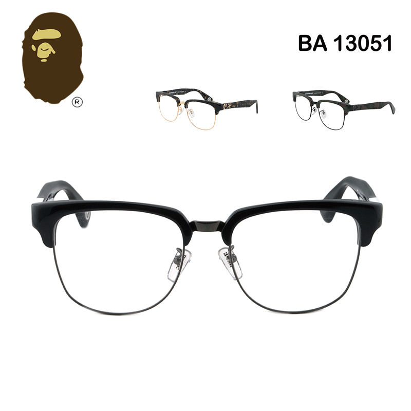国行正品 BAPE 猿人头 BA 13051 板材 潮流男女款全框近视光学镜