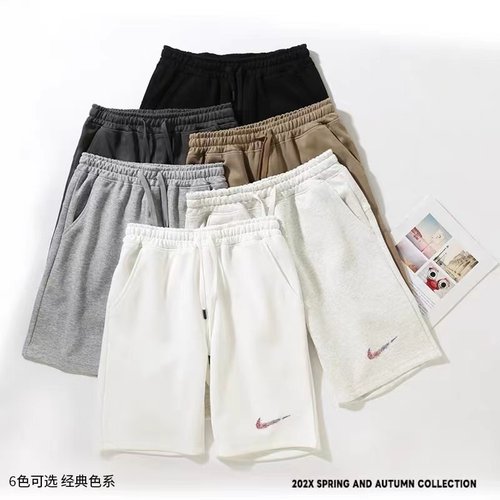 奥特莱斯美式潮牌短裤男士夏季薄款休闲五分裤宽松男款大码运动裤