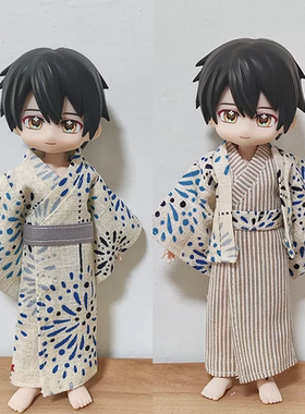 ob11娃衣日式和服套装阿巳2.0 ob22 p10棉花娃娃10cm 阿巳3.0娃衣