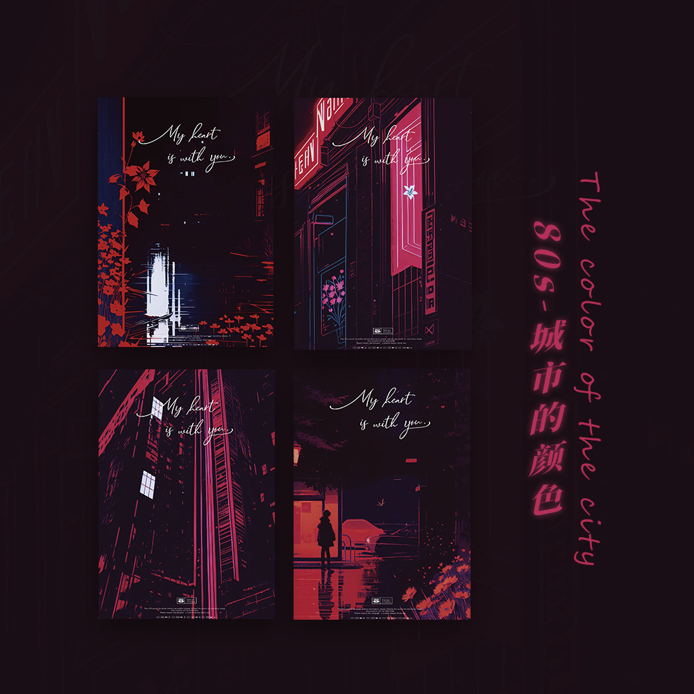 泡芙小兔原创明信片特种纸印刷
