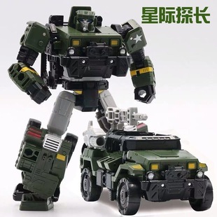 变形玩具泰霸围城系列探长吉普模型横炮警车汽车人可变形男孩金刚